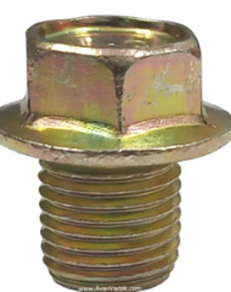 تصویر از پیچ تخلیه روغن پیکان / آردی - با واشر مسی - خورشید